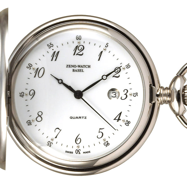 Pocket Watch Savonette - classic numbers quartz